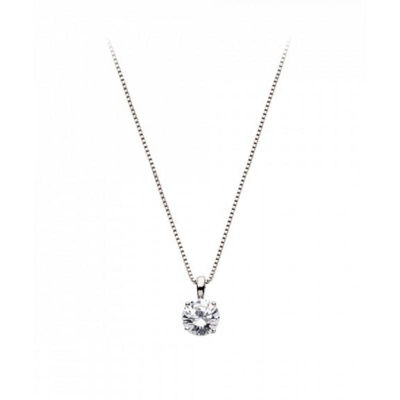 COLAR PRATA CLASSY SOLITAIRE II UK.CL.1202.0001
