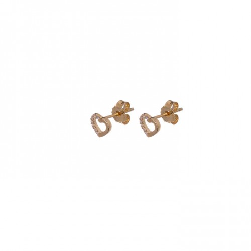 BRINCOS PRATA AL3972-ORO SHINY HEART