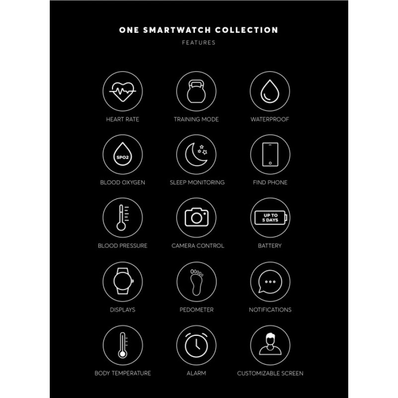 SMARTWATCH MEN FORCEFUL SILVER LINKS OSW0272SL32D