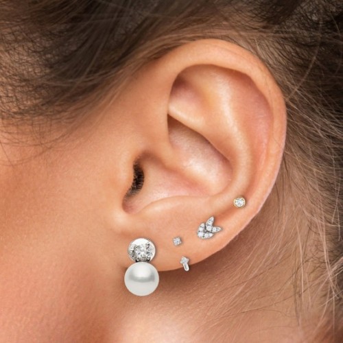 BRINCOS PRATA CLASSY PEARLS II UK.BR.1204.0013