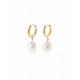 BRINCOS AÇO PEARLY HOOPS GOLD OJEEP07G