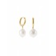 BRINCOS AÇO PEARLY HOOPS GOLD OJEEP07G