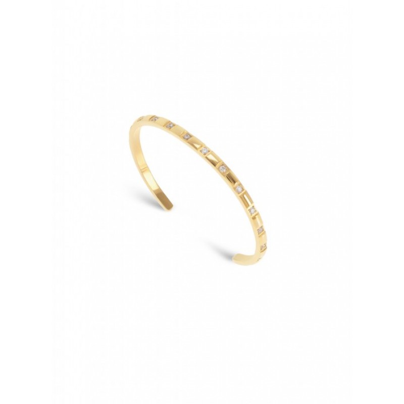ESCRAVA AÇO SENHORA DAZZLE GOLD CRYSTAL OJBA14G
