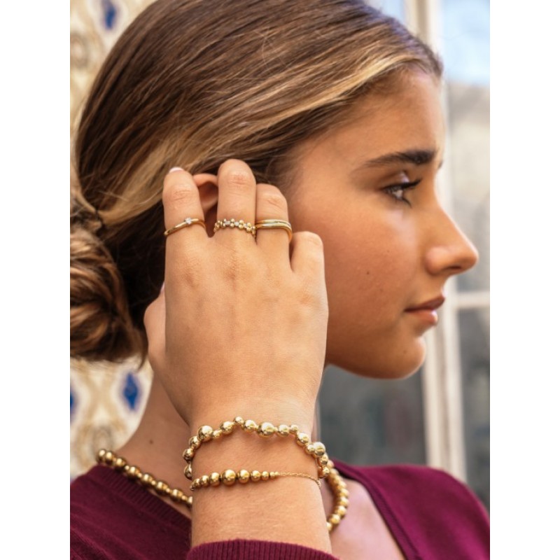 ESCRAVA AÇO SENHORA DROP GOLD OJBA16G