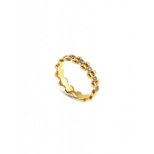 ANEL AÇO SENHORA INFINITY CRYSTAL GOLD OJIDR01G
