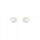 BRINCO PRATA CLASSY & CHIC TWO HEARTS GOLD UK.BR.1204.0150