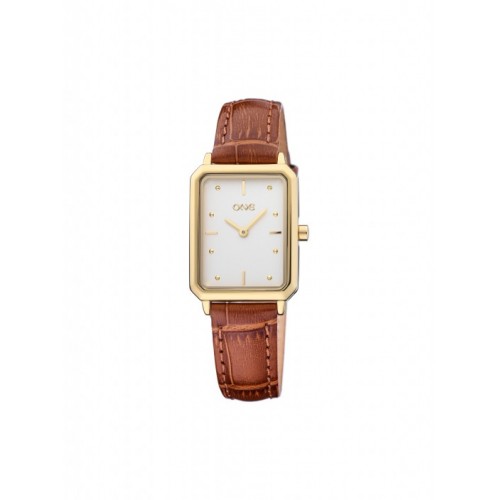 RELÓGIO SENHORA DARE GOLD LEATHER BROWN OL9460BC41L