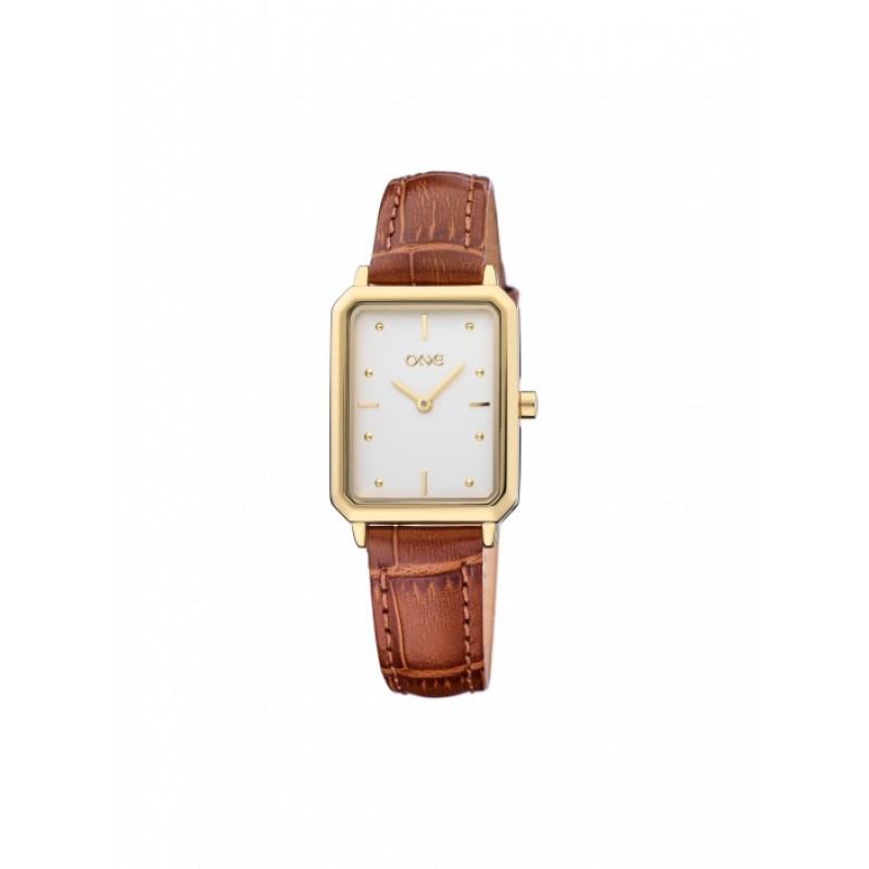 RELÓGIO SENHORA DARE GOLD LEATHER BROWN OL9460BC41L