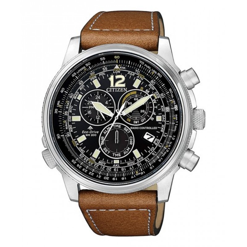 RELÓGIO RÁDIO CONTROL PILOT ECO DRIVE HOMEM CB5860-27E