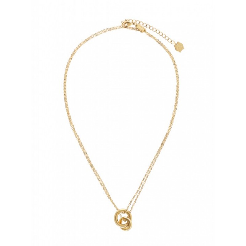 COLAR AÇO SENHORA LUMINOUS CIRCLE GOLD OJLN02G