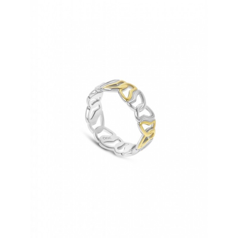 ANEL AÇO SENHORA BUTTERFLY BICOLOR OJBR02SG