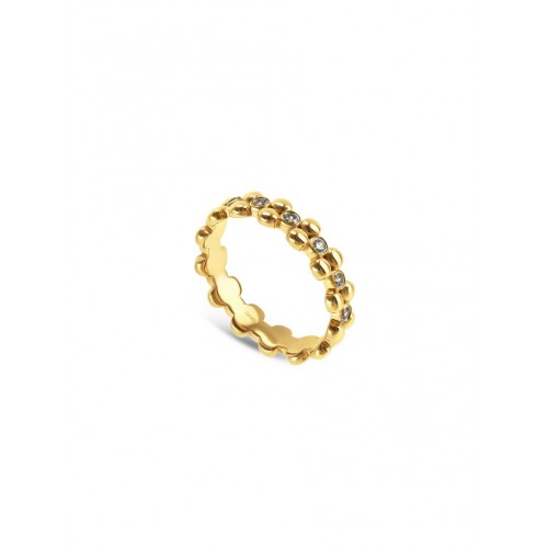 ANEL AÇO SENHORA INFINITY CRYSTAL GOLD OJIDR01G