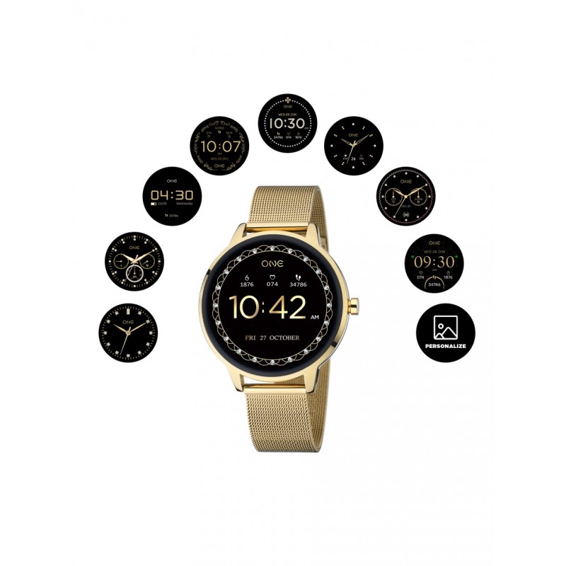 SMARTWATCH QUEENCALL GOLD MESH OSW0027GM42D