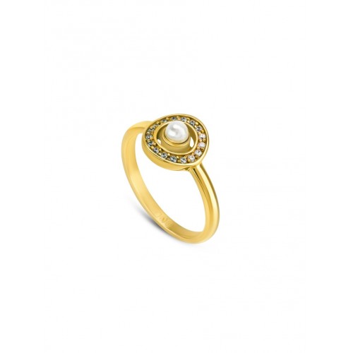 ANEL AÇO SENHORA OPHELIA PEARL GOLD OJATR01D