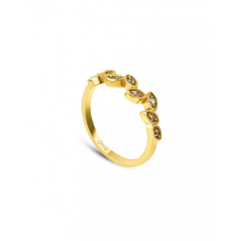 ANEL AÇO SENHORA OPHELIA CRYSTAL GOLD OJATR02D