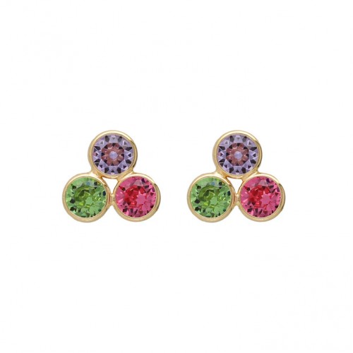 BRINCO PRATA BOM DIA MULTICOLOR A5259-MDT