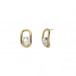 BRINCO PRATA BUENOS DIAS OVAL COM CRISTAL A5300-07DT