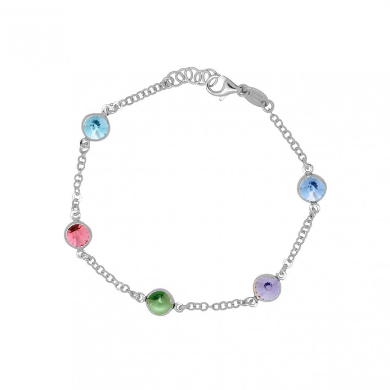 PULSEIRA PRATA BÁSICA MULTICOLOR A0961-MHP