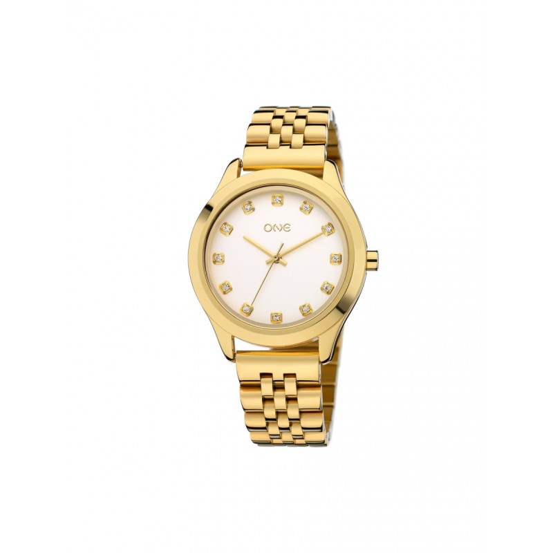 RELÓGIO SENHORA TWIN GOLD LINKS OL9836SG52L