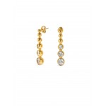 BRINCOS AÇO SENHORA INFINITY CRYSTAL GOLD OJIDE01G