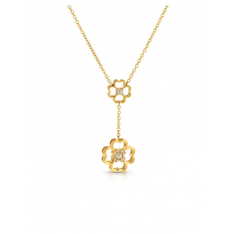 COLAR AÇO SENHORA BLISS CRYSTAL GOLD OJBLN01G