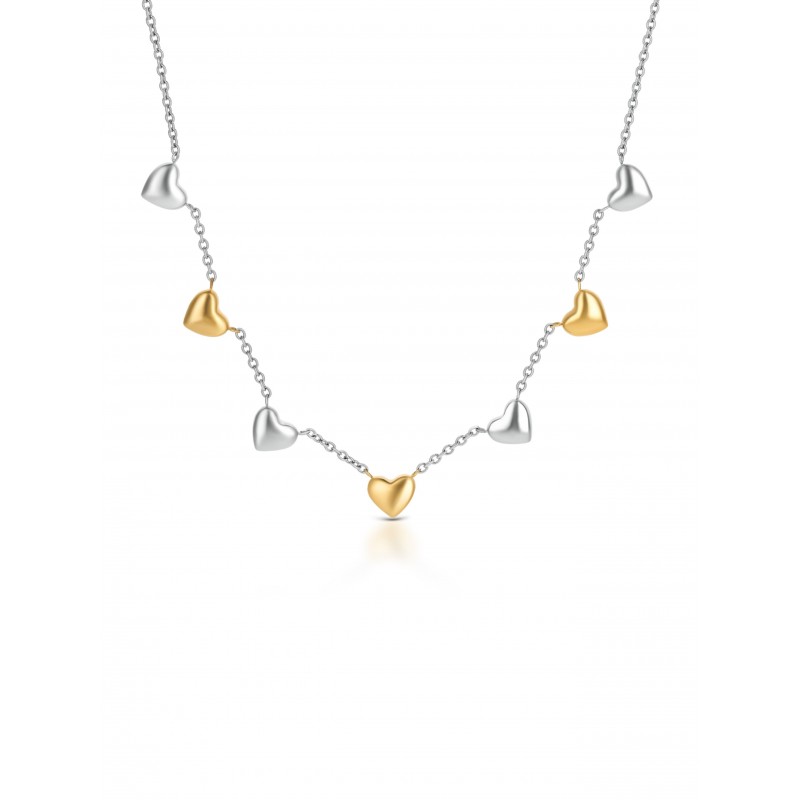 COLAR AÇO SENHORA CRAZY HEART EMBRACE BICOLOR OJCHN03T