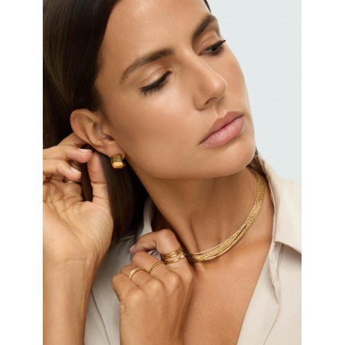 SET COLAR & BRINCOS AÇO SUMMER PARTY OJSESP01G