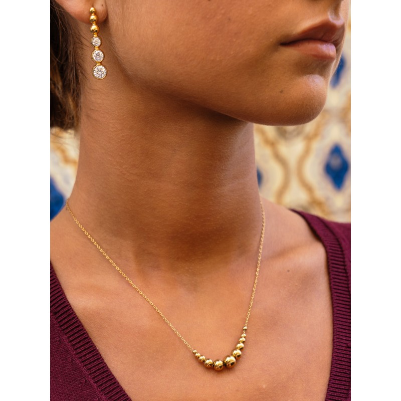 COLAR AÇO SENHORA INFINITY FINE GOLD OJIDN04G