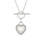 COLAR PRATA HEART MOTHER OF PEARL SILVER UK.CL.1204.0283