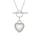 COLAR PRATA HEART MOTHER OF PEARL SILVER UK.CL.1204.0283