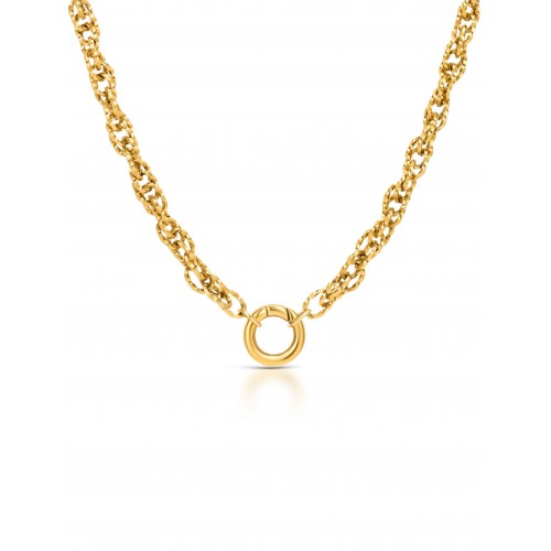 COLAR AÇO ENERGY MASTER UNION DOUBLE GOLD OJNMG04