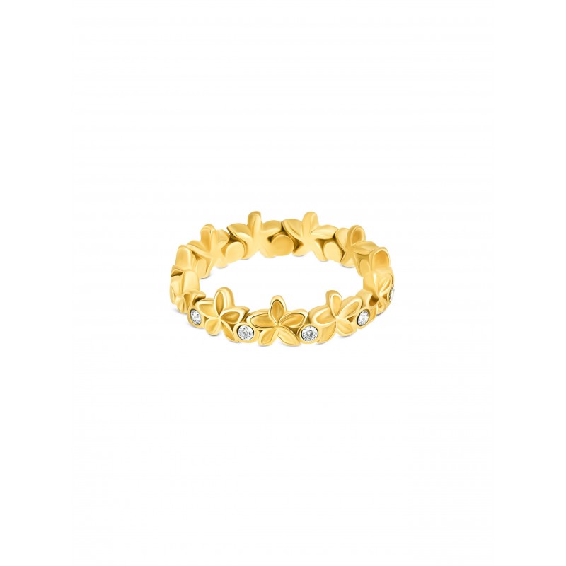 ANEL AÇO SENHORA FLEUR GOLD OJPFR01G