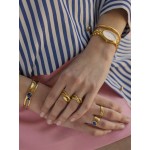 ANEL AÇO SENHORA ELEMENT BLUE GOLD 9 OJSR01D