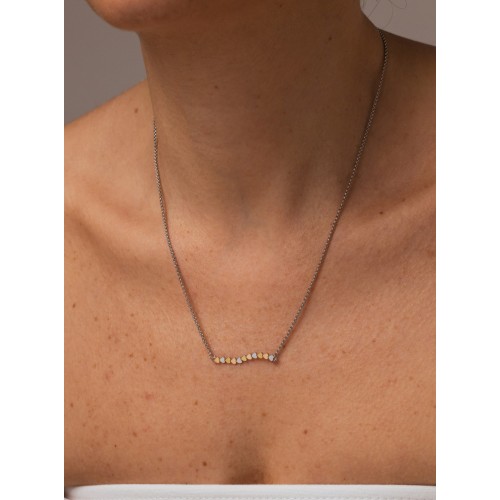COLAR AÇO CRAZY HEART OJCHN01T