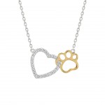 COLAR PRATA PET HEART UK.CL.1205.0112