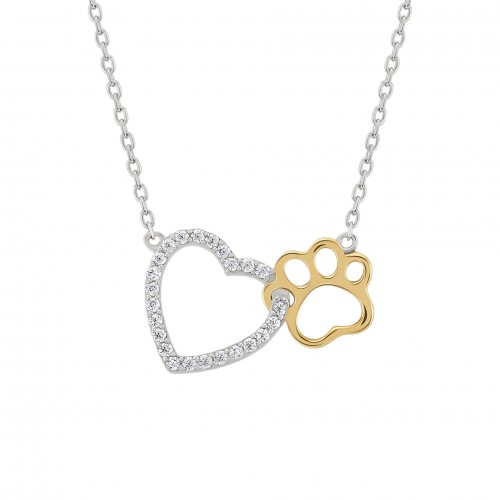 COLAR PRATA PET HEART UK.CL.1205.0112