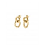 BRINCOS AÇO SENHORA LUMINOUS CIRCLE GOLD OJLE01G