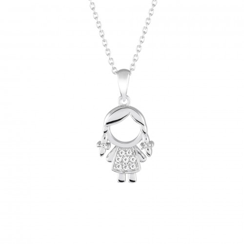 COLAR PRATA MEANINGFUL SILVER GIRL UK.CL.1110.0001