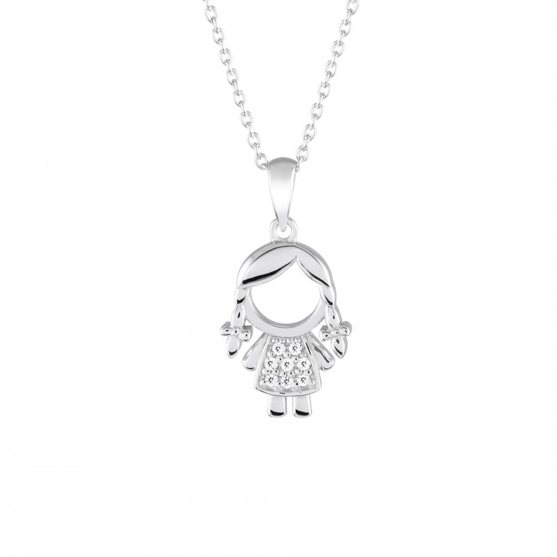 COLAR PRATA MEANINGFUL SILVER GIRL UK.CL.1110.0001