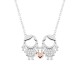 COLAR PRATA MEANINGFUL SILVER GIRL & GIRL UK.CL.1110.0007