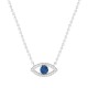 COLAR PRATA MEANINGFUL BLUE EYE UK.CL.1205.0049