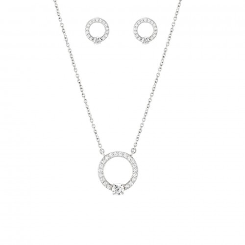 PACK PRATA COLAR E BRINCOS CLASSY & CHIC CIRCLE SILVER UK.PK.1206.0006