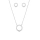 PACK PRATA COLAR E BRINCOS CLASSY & CHIC CIRCLE SILVER UK.PK.1206.0006