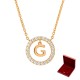 COLAR PRATA LETTER IN CIRCLE G UK.CL.1204.0295