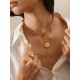 COLAR AÇO SENHORA NECKMESS POWERFULL GOLD OJNN63G