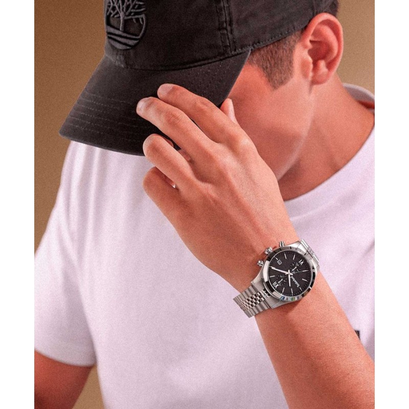 RELÓGIO CRONO PRETO AÇO PRATEADO TDWGI0075204
