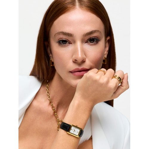 RELÓGIO SENHORA GRACE BLACK LEATHER OL4111SP61L