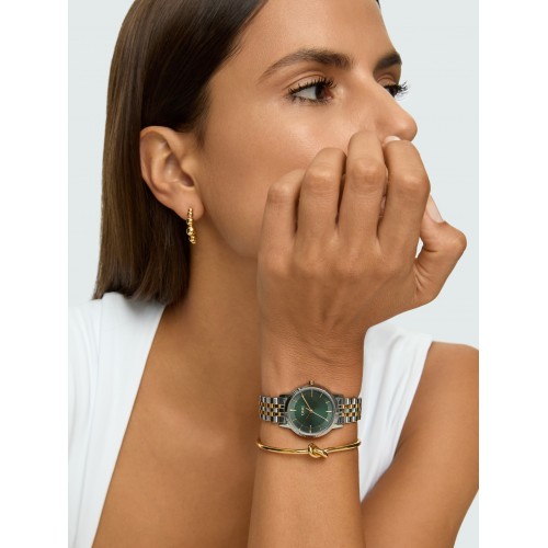 ESCRAVA AÇO SENHORA ENLACE GOLD OJBA15G