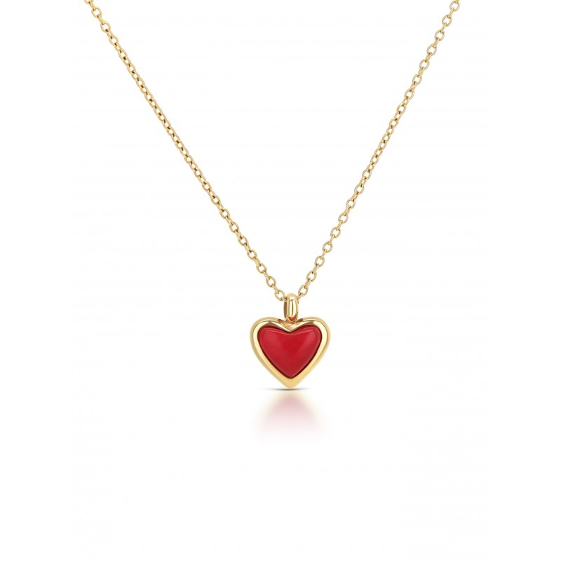 COLAR AÇO SENHORA RED FLAME GOLD OJRDN01G