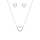 PACK COLAR E BRINCOS PRATA MEANINGFUL HEARTS UK.PK.1205.0002